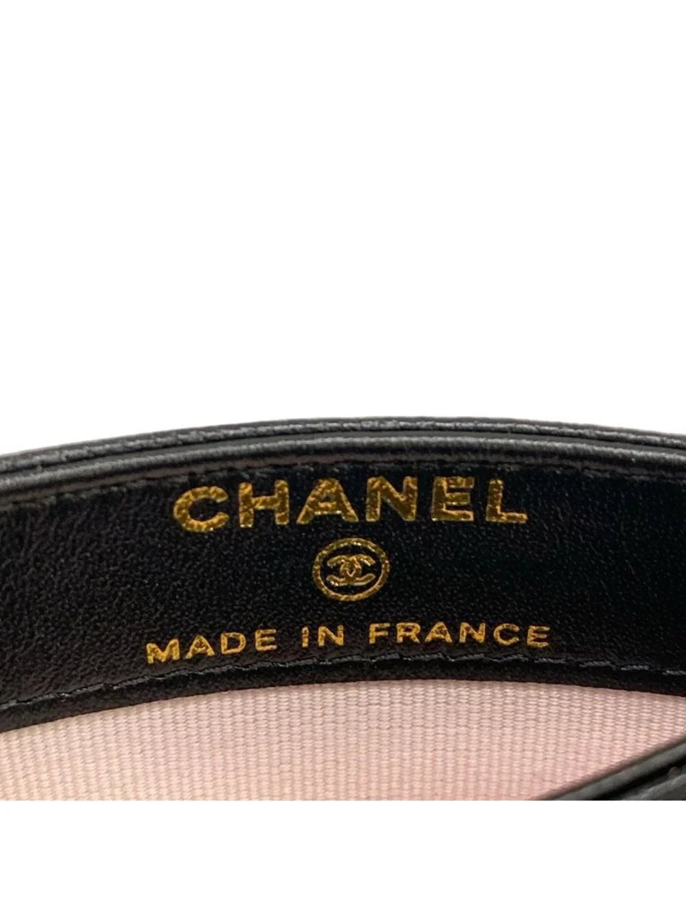 Chanel Card Case Black Gold Apple Metier Dar Collection